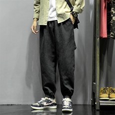 休闲裤男工装长裤2021新款潮牌ins秋季宽松休闲九分裤DF91TP25，男装休闲裤，电商A102