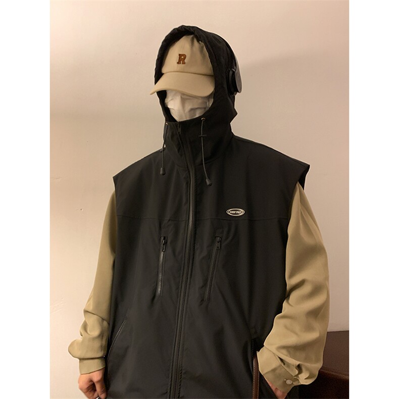 特P60秋冬动款棉衣冲锋衣连帽马甲男拉链外套加厚夹克MJM271,男装夹克,电商B370