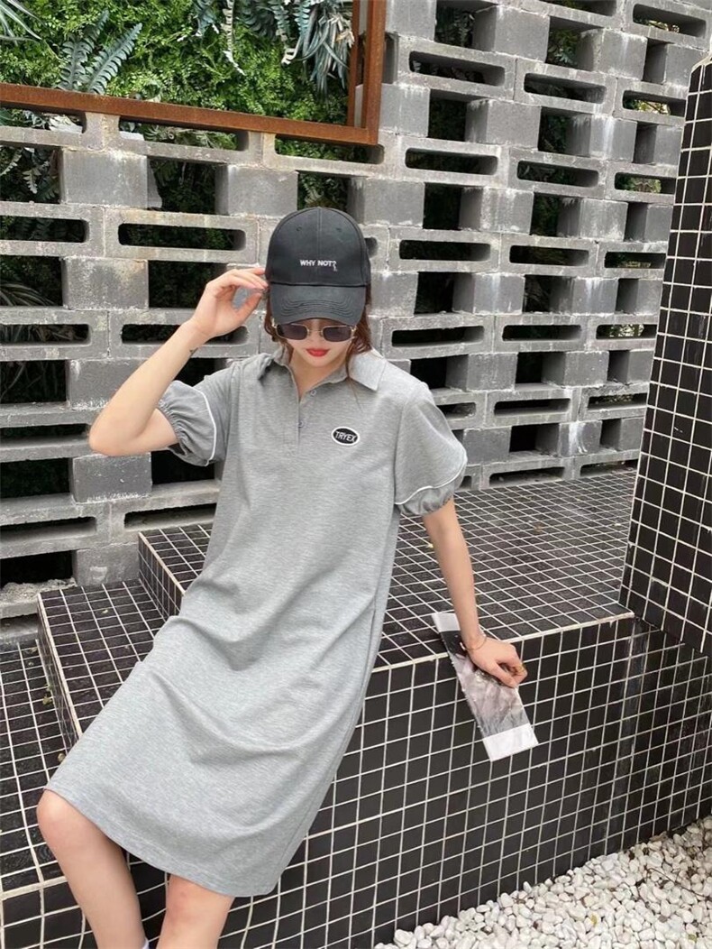 ［爱美欧］夏季新款.针织polo连衣裙，女装连衣裙，爱美欧
