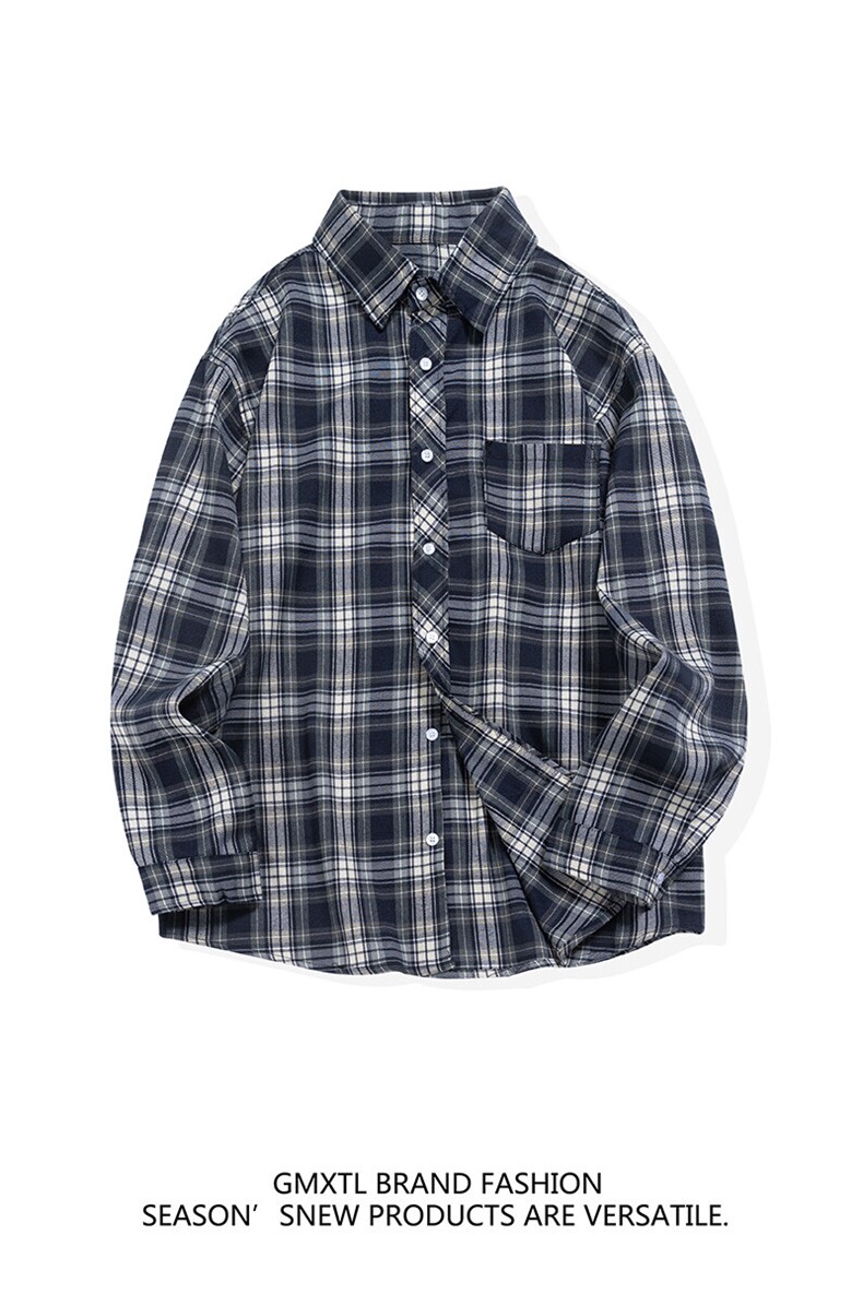 格纹衬衫街头防晒成衣男XH111-特p45,男装防晒衣,电商B367