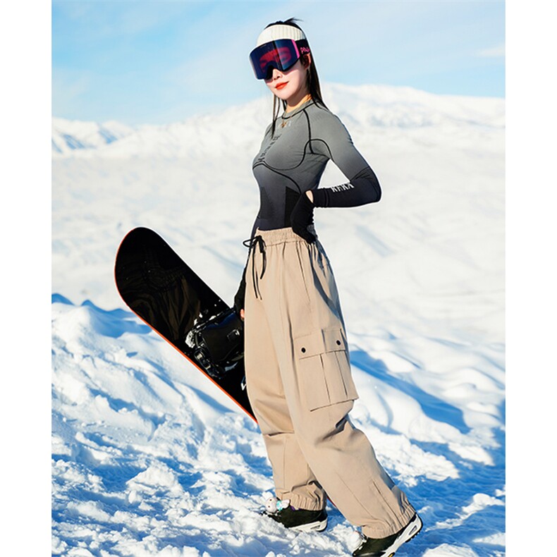 2025冬季户外山系防水保暖滑雪裤男女加厚登山裤K1157J加绒-P110,男装休闲裤,电商A001-1