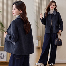 韩版短款双面羊绒大衣女时尚2025新款冬季超好看洋气减龄毛呢外套，女装毛呢外套，众宇琦