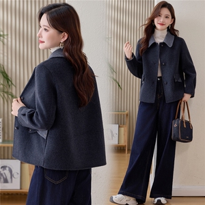 韩版短款双面羊绒大衣女时尚2025新款冬季超好看洋气减龄毛呢外套图片