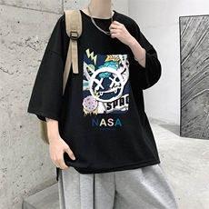 春夏季七分袖t恤男大码五分袖男短袖中袖Q11275-P30，男装T恤，电商A040