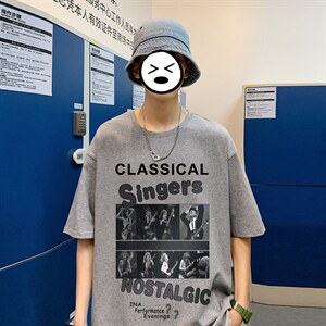 ！春夏新款纯棉宽松短袖T恤男士情侣体恤衫男DX11-P20图片
