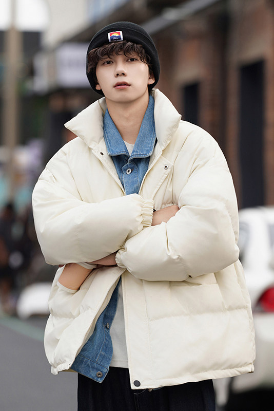 现货一万抖音直播大牛仔假两件大码棉衣情侣棉服8218P118,男装棉衣,电商A030