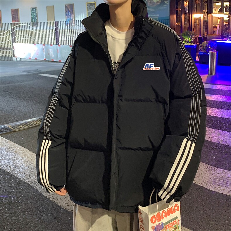 港风冬季新款织带立领羽绒服男潮宽松印花YR6112P225控268,男装羽绒服,电商A268A