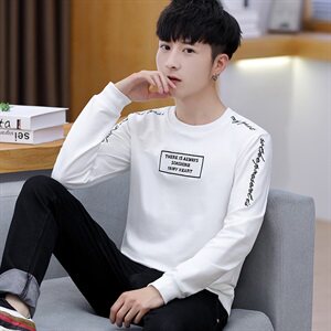 佳乐W810男士长袖t恤男薄款宽松青少年秋衣衣服潮流卫衣图片