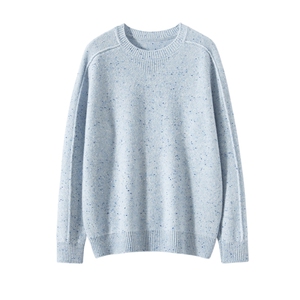 2025年秋季时尚百搭休闲康赛尼彩点纱圆领，女装羊绒衫，轻暖羊绒