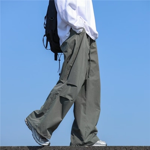 痞帅潮流夏季休闲裤男款宽松运动阔腿长裤子1001-1-K12-p40图片