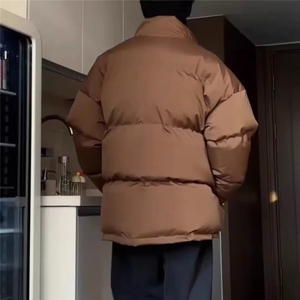 羽绒服男款小众2025冬季新款时尚设计感面包服防寒防水保暖外套图片