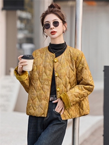 现货新中式棉服夹棉外套女2025新款冬季洋气棉袄年轻款短款棉衣图片