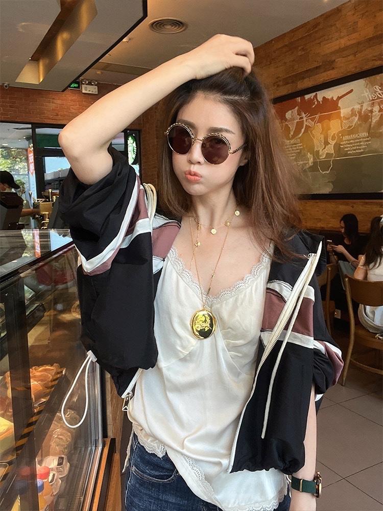 欧货撞色高级感防晒衣,女装其它,L·H·X