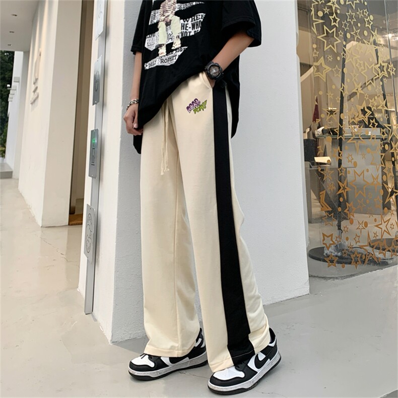218-1-P36CKK56夏季宽松休闲百搭拼色休闲裤,男装休闲裤,四季星座218-1