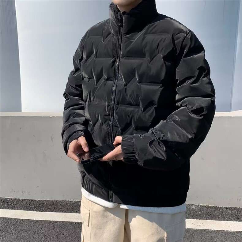 美式棉服男冬季痞帅宽松面包服外套潮牌设计感棉衣图片