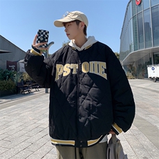 菱格棒球服衣男冬季加厚服晋江羽绒袄情侣款外套-MF908，男装棉衣，星座601-2