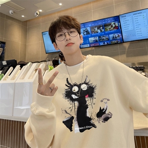 ！圆领卫衣男装港风长袖t恤男外套男 WY521-特P23图片