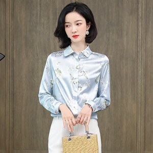 重磅大牌气质红色真丝衬衫女长袖2025新款时尚洋气杭州桑蚕丝上衣,女装衬衫,阿舍尔精品