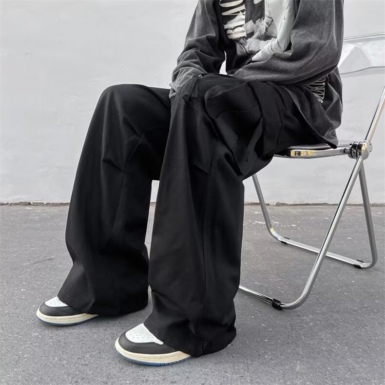 美式复古机能工装裤男春秋ins高街潮牌冲锋裤宽松阔腿裤GH70-P43，男装工装外套，星座1008-1