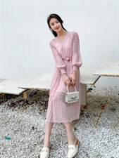 【现货】夏季碎花雪纺连衣裙，女装连衣裙，蕾曼拉