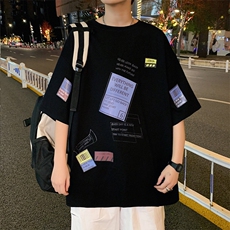 ！版权注册！2023春夏纯棉潮流百搭男士短袖T恤半袖闪T336P28，男装T恤，电商B220