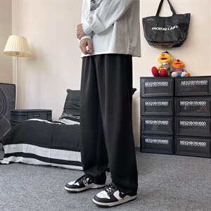 2023夏季盐系日系oversize垂感阔腿工装裤男日杂裤 K3917-P32图片