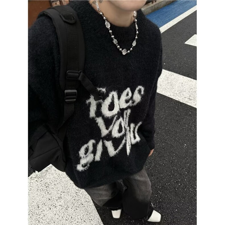 毛衣男款秋冬季美式高街复古套头针织衫慵懒风MX031P53,男装针织衫/毛衣,星座1116-2