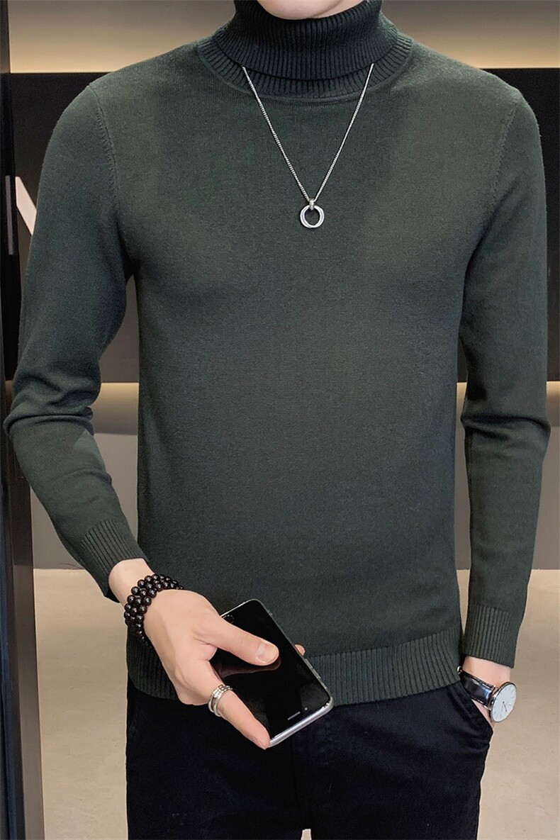 高领毛衣男冬季休闲青年男士两翻高领内搭长袖打底针织衫M603-p35,男装针织衫/毛衣,电商D303