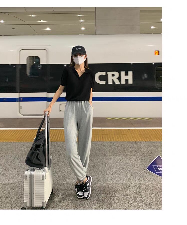 2025夏季新款短袖t恤女宽松百搭时尚洋气减龄体恤衫上衣,女装T恤,雪真羊绒