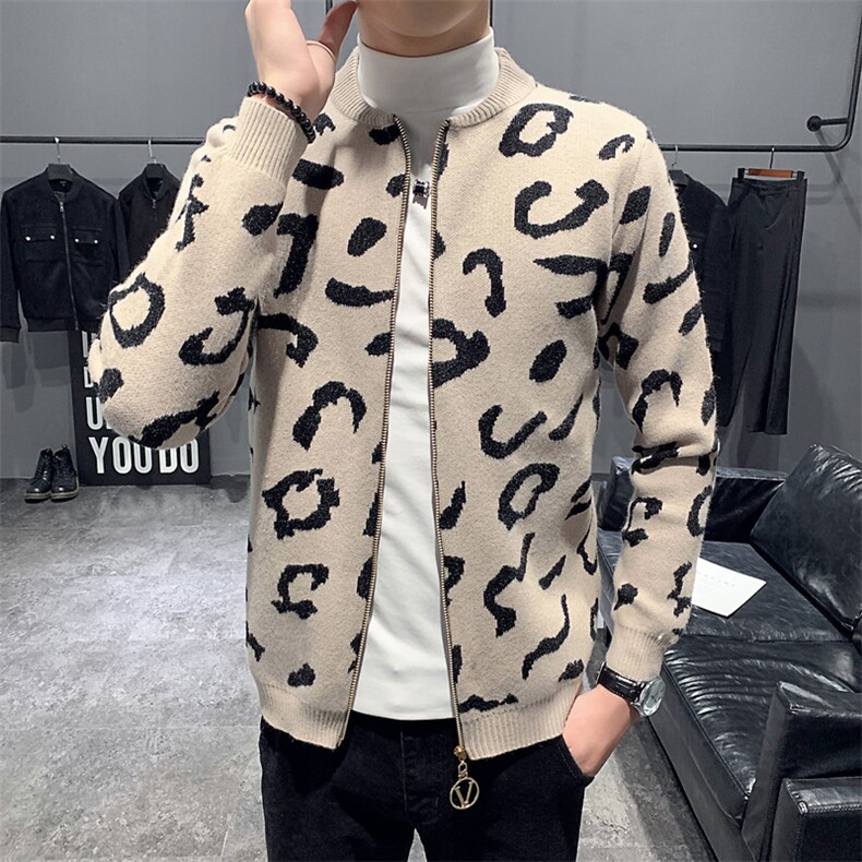 {店主风}秋冬男装新款针织衫外套社会拉链开衫毛衣C301B-KS04,男装针织衫/毛衣,电商C301B