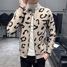 {店主风}秋冬男装新款针织衫外套社会拉链开衫毛衣C301B-KS04，男装针织衫/毛衣，电商C301B