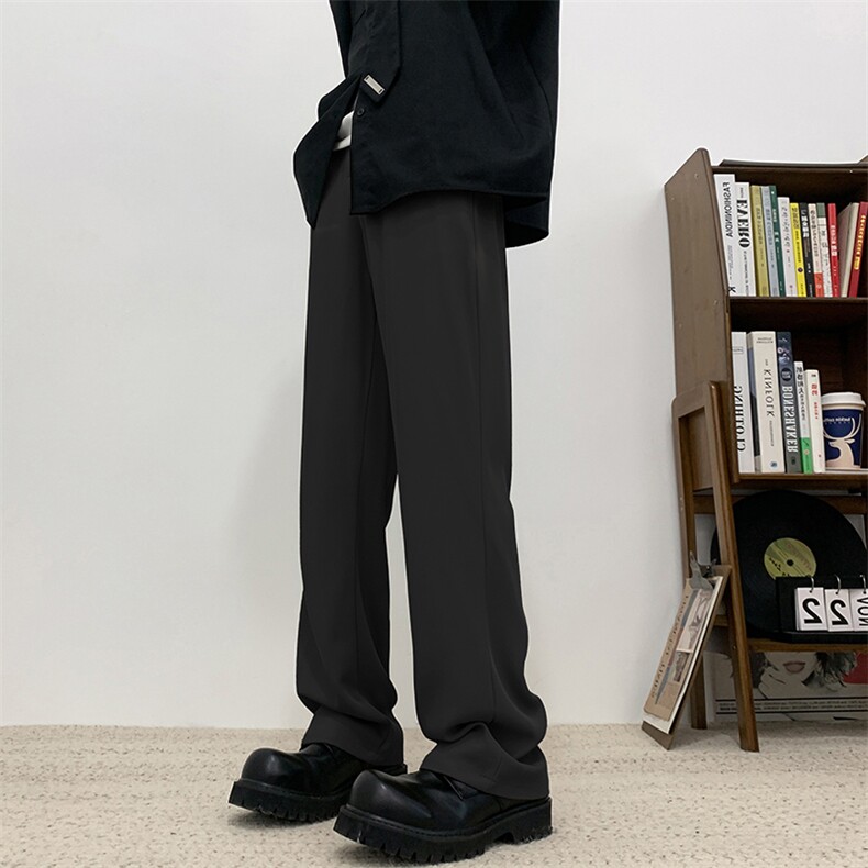 春夏垂感西裤男女同款直筒裤宽松休闲高级感阔腿裤子XK302-P50,男装西裤,电商A178