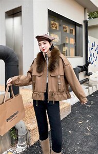 狐狸毛派克服图片