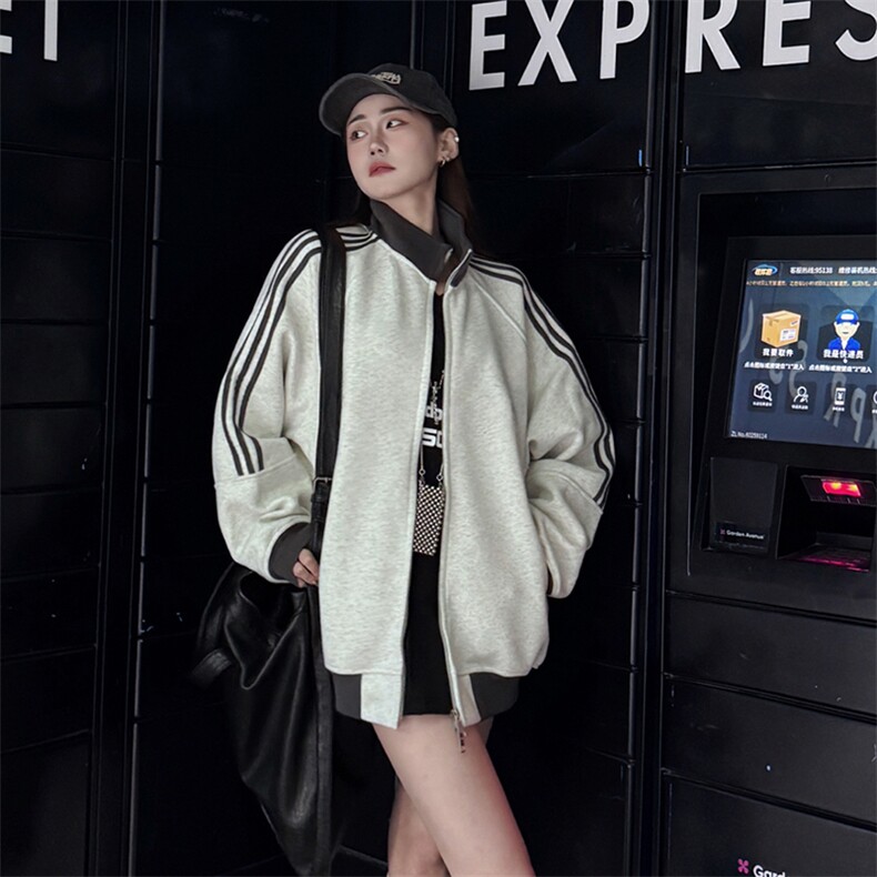 抖音得物高品质美式高街重磅结构设计拼接织带立领卫衣外套CM42，男装卫衣，电商A486