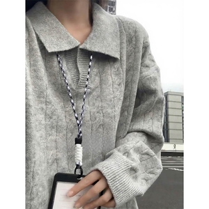 现货数据款老钱风麻花V领毛衣男秋冬复古POLO衫-A2321P58图片