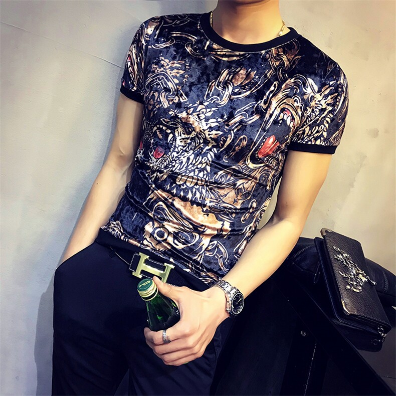 时尚可爱街头唯美韩版百搭修身显瘦圆领套头T恤潮2021年春季,男装T恤,电商C301