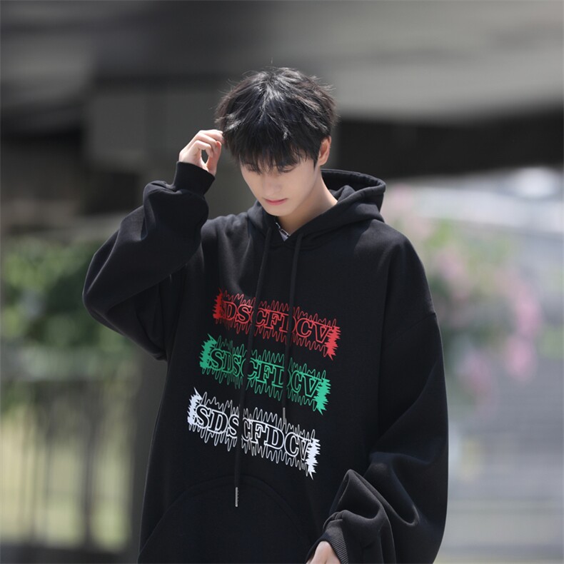 B266-FG03-P5023秋季新款弹幕宽松休闲连帽情侣休闲卫衣，男装卫衣，星座B257-1