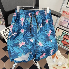 双层沙滩短裤男夏季速干可下水宽松海边度假泳裤AZ04P33，男装牛仔裤，星座1013-1