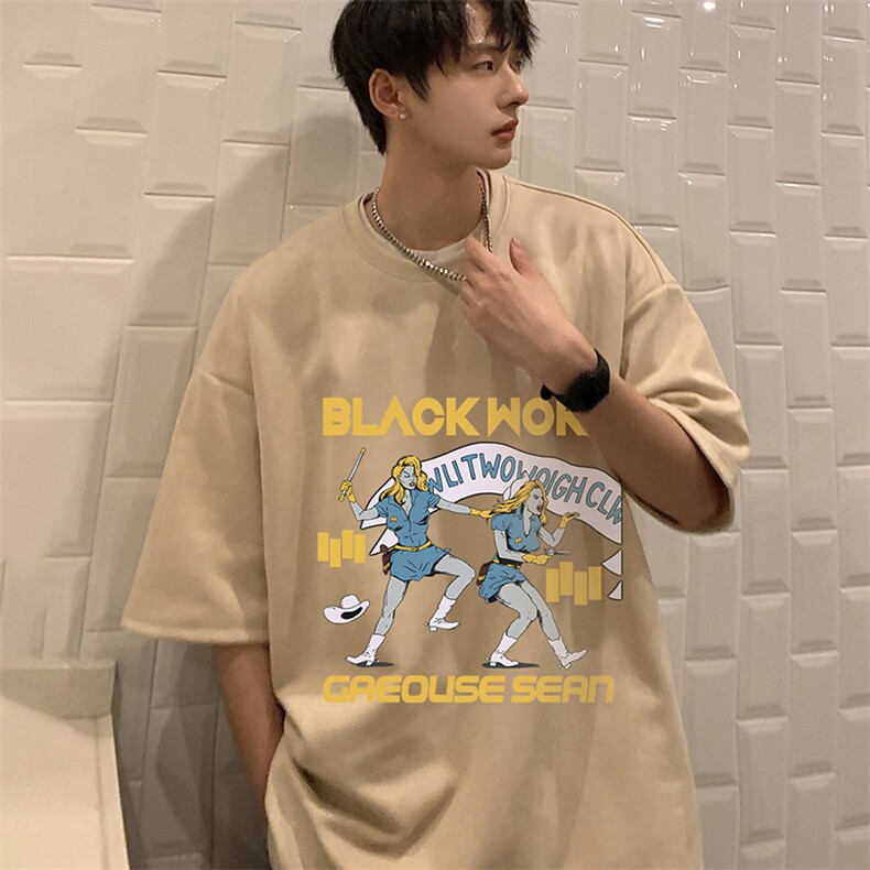 麂皮绒短袖t恤男大码半袖男JD82304-P25,男装T恤,电商A040