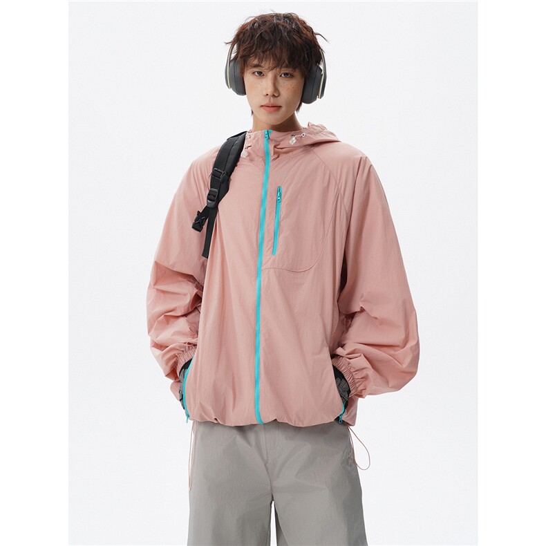 M-8XL户外轻薄透气连帽外套皮肤衣防晒衣防晒服大码TZ1711/P100,男装防晒衣,电商B238