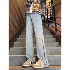有货。牛仔裤男女裤脚拉链长裤RK3410-P50，男装牛仔裤，星座412-3