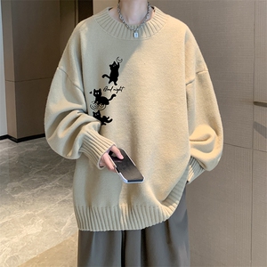 半高领毛衣男大码胖子针织衫毛线衣 M18461-P45 加绒款-P65图片