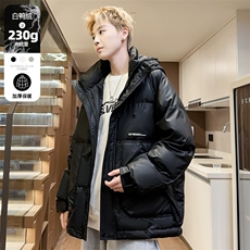冬季加厚羽绒服男连帽印花字母羽绒衣外套潮青年A266-88686-P180，男装羽绒服，电商A266