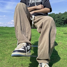 男款夏季宽松垂感运动卫裤高街ins潮牌休闲直筒长裤子K7120-P36，男装休闲裤，星座512-3