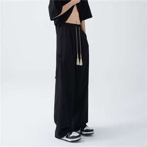 抖音品质新中式潮流飘带设计百搭休闲裤B315-K24069--特p30控58图片