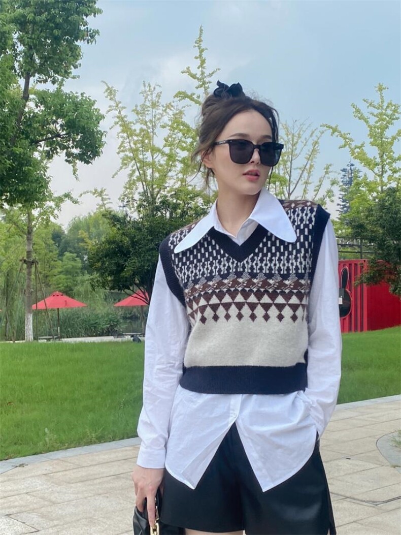 衬衫两件套，冬天打底，女装衬衫，V/A