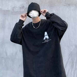 美式高街印花上衣潮牌欧美秋季潮重工水洗做旧短袖T恤 T1354-P39图片