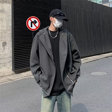 秋冬毛呢大衣男韩版修身风衣呢子加绒加厚外套JK0114-P58，男装风衣，星座308B-2