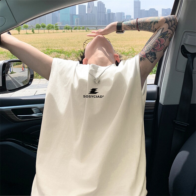 量大优得物抖音高品质重磅230克美式印花无袖t恤背心WB526特P18，男装背心/马甲，电商A486