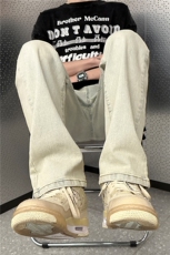 抖音爆新款男高街直筒修身水洗泥巴黄牛仔裤B315-K23252-P50控68，男装牛仔裤，电商B315